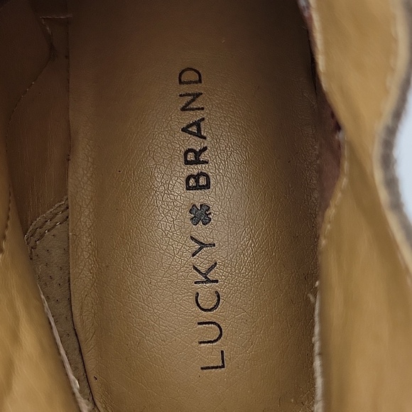 Lucky Brand Barstyn Boho Chic Ankle Boots Tan Size 8.5 - Picture 10 of 15